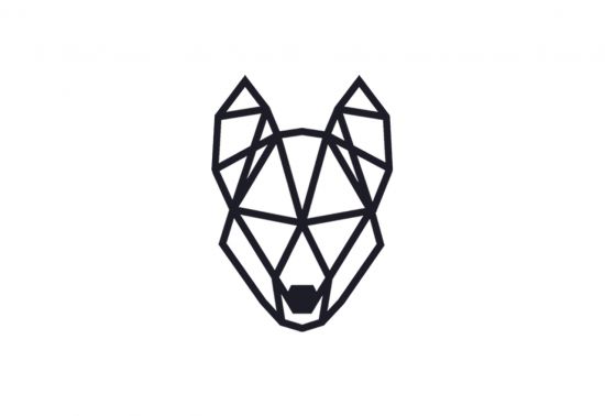 Dekorace na zeď Baby Wolf Siluette