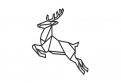 Dekorace na zeď Jumping Deer Siluette