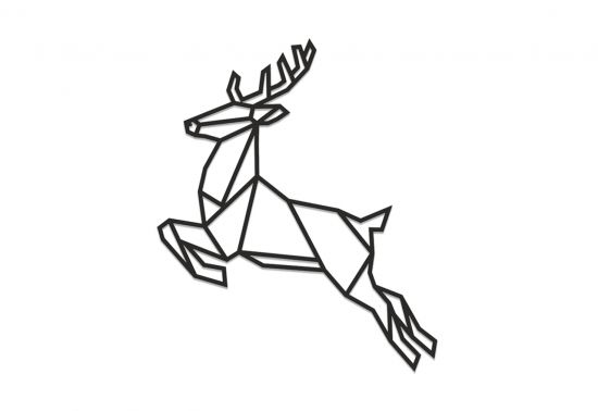 Dekorace na zeď Jumping Deer Siluette