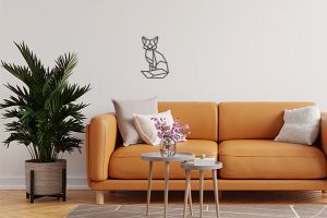  Dekorace na zeď Sitting Fox Siluette