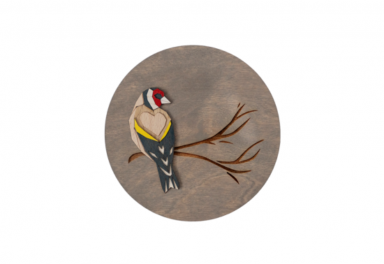 Dekorace na zeď Goldfinch Wooden Image