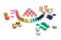 Hvězdné dřevěné domino barevné