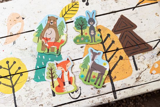 Sada 4 ks dřevěné puzzle 2,3,4,5 - Lišárna
