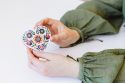Mini – Dřevěné puzzle Folklórní Srdce bílé