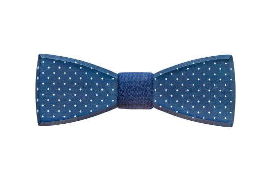Dřevěný motýlek Navy Speckle