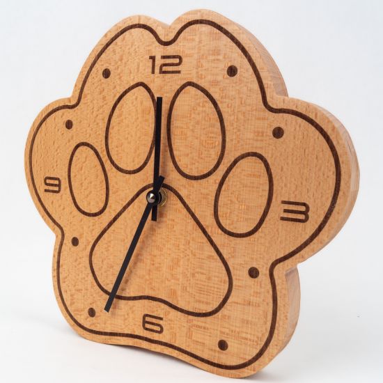 Paw Wood Clock Line Paw Wood Clock Line