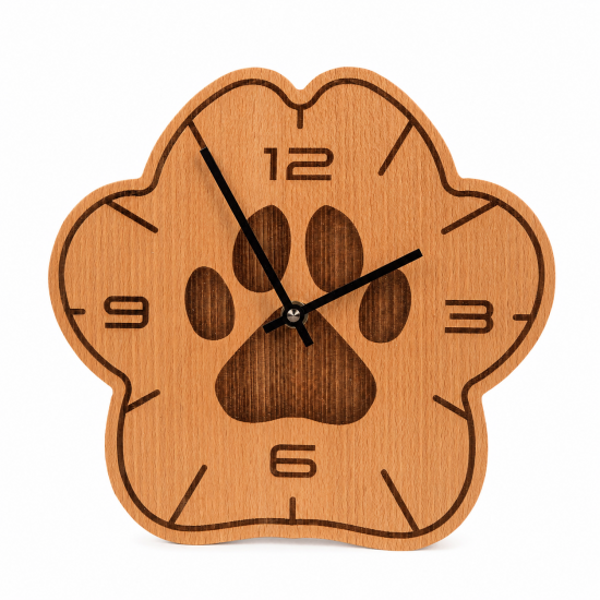 Paw Wood Clock Paw Wood Clock
